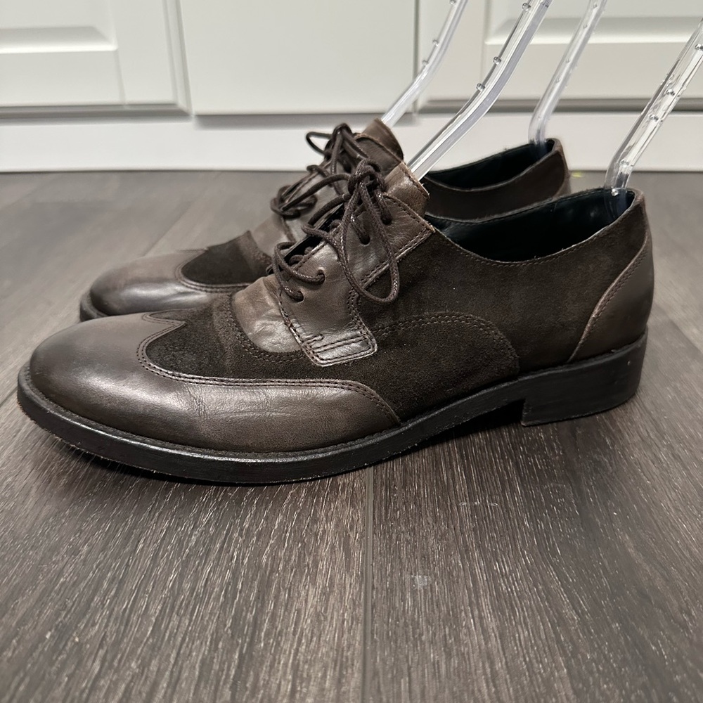 Rogue Derby Men Classic Leather/Suede Oxford Shoes,size 9.5,office,professional